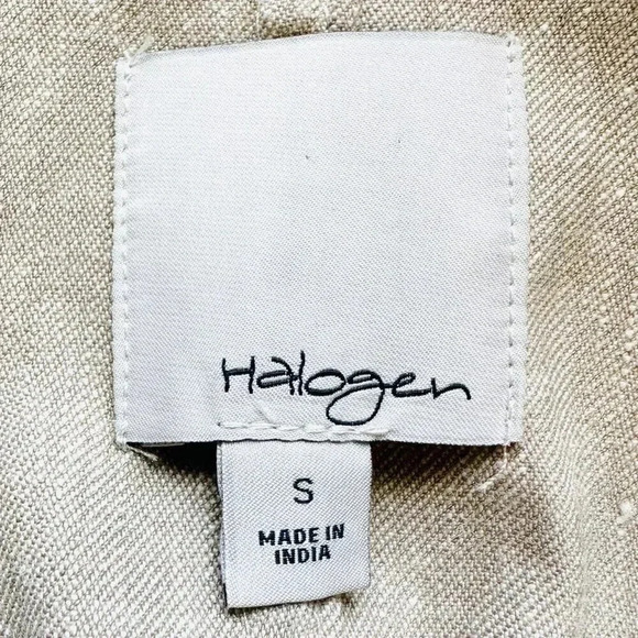 HALOGEN Women Long Sleeve One-Button Collared Pocket Tan Career Jacket Sz Small - Picture 11 of 13